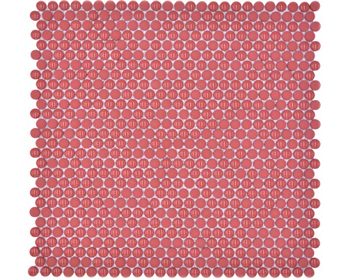 Glasmozaïek rond emaille rood