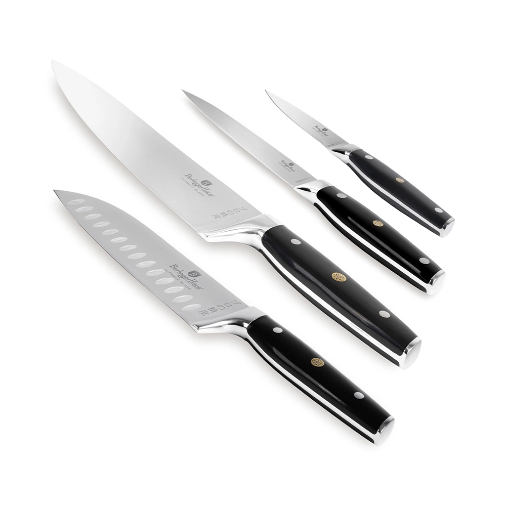 Berlinger Haus 4-teiliges Messerset Black Silver Collection