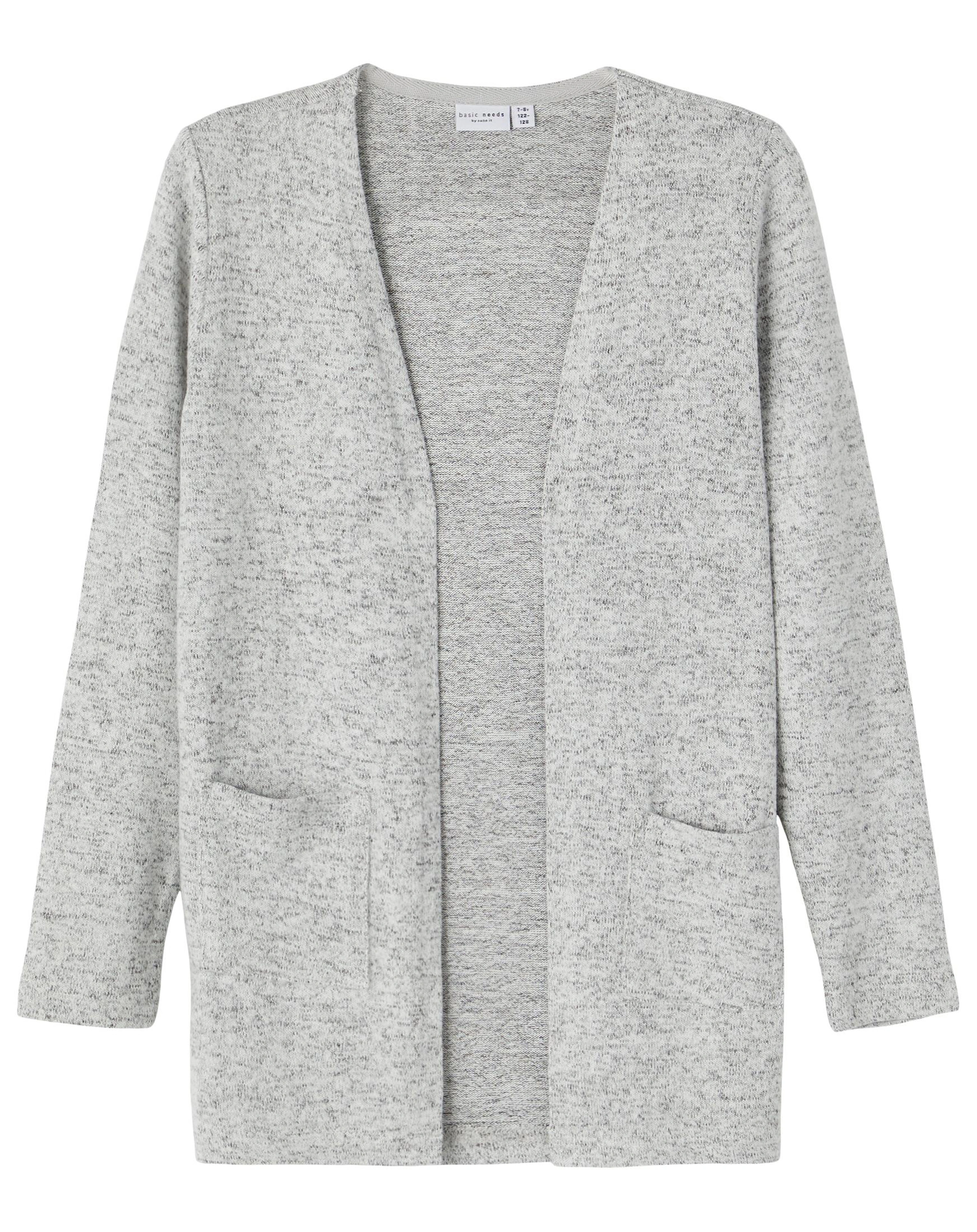 Strickjacke NKFVICTI in grey melange