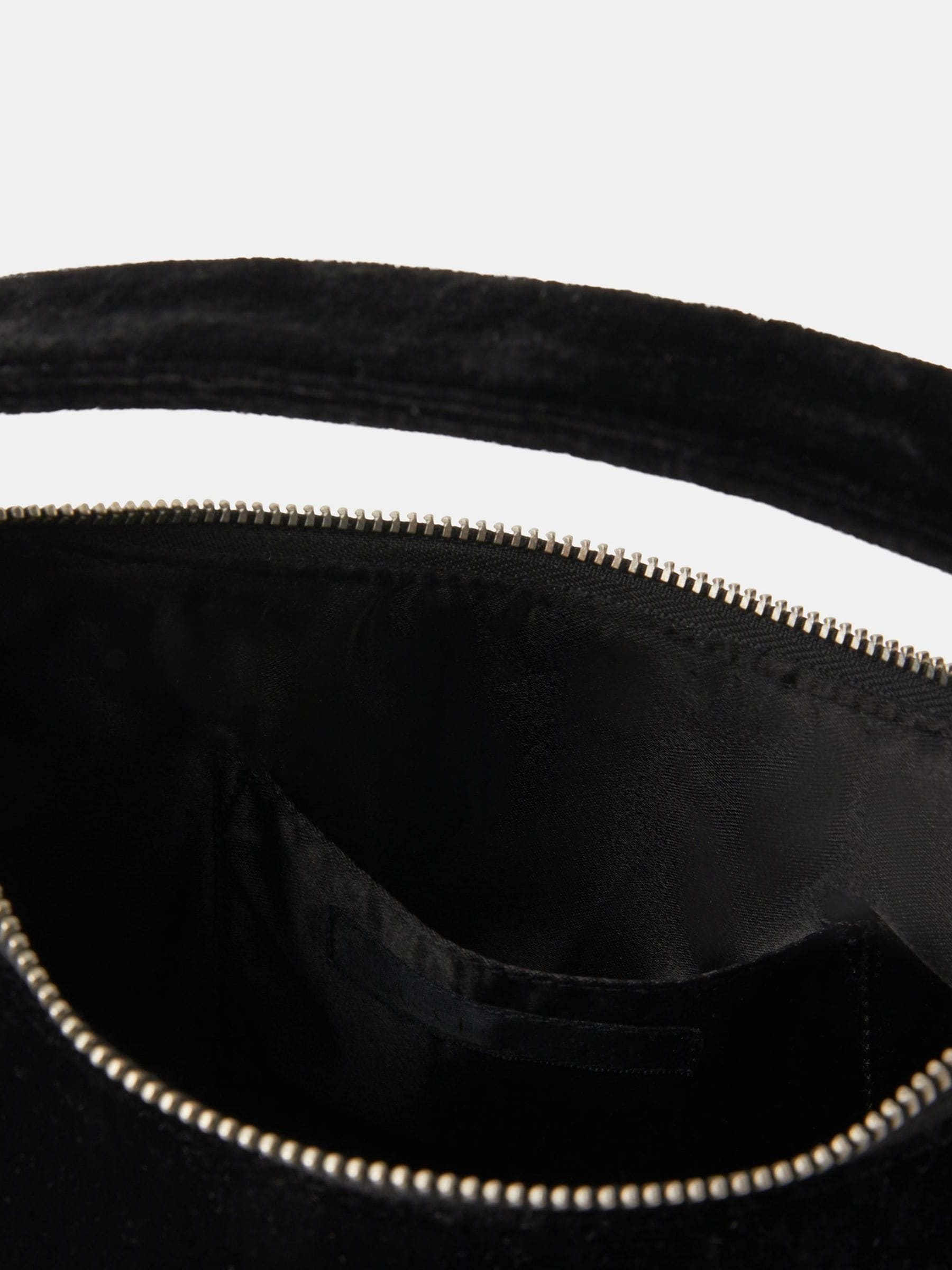 Accessorize Heart Embellished Velvet Handbag