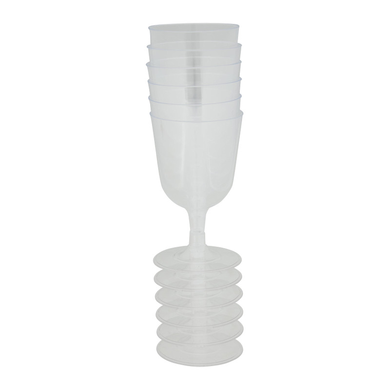 Herbruikbare wijnglazen - 6 stuks - 160 ml