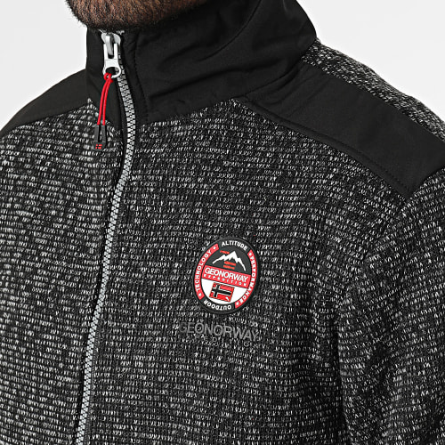 Veste Zippée Noir Chiné