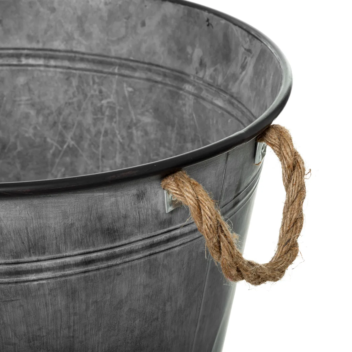 Atmosphera, Createur D'Interieur Atmosphera Pot en zinc - 37.5 cm - Gris