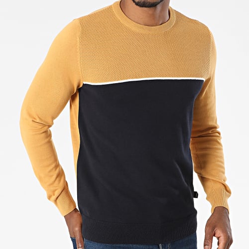Sweat Crewneck Mangoli 1 10052000 Bleu Marine Jaune Moutarde