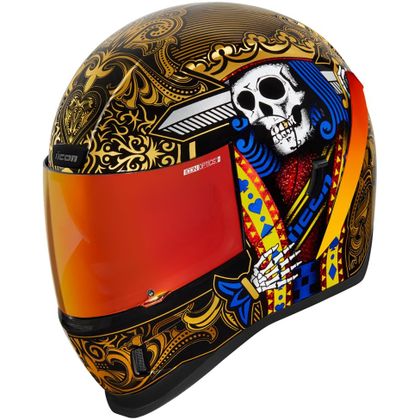 Casque Icon AIRFORM - SUICIDE KING - Jaune
