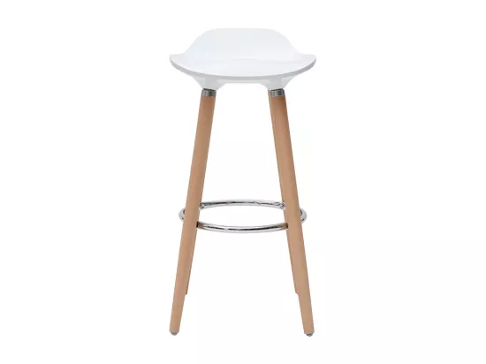 Tabourets de bar scandinaves blancs (lot de 2) GILDA