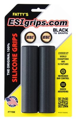 Paire de Grips ESI Fatty's Extra Chunky Silicone Noir