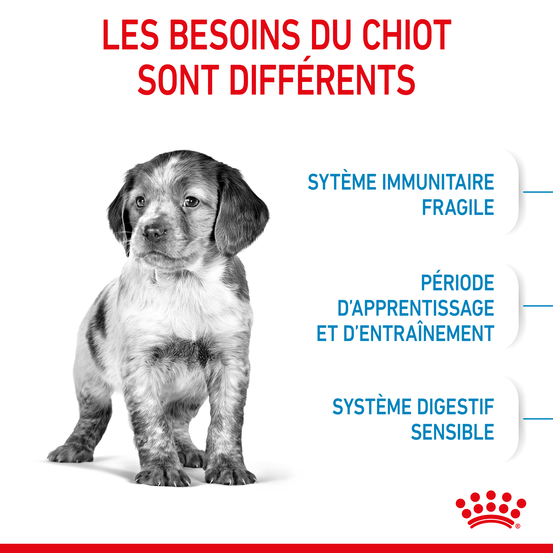 Croquettes chiot moyen Puppy Medium de 2 à 12 mois 15kg
