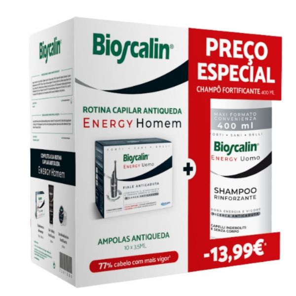 Bioscalin Rotina Capilar Antiqueda Energy Homem 10x3.5ml