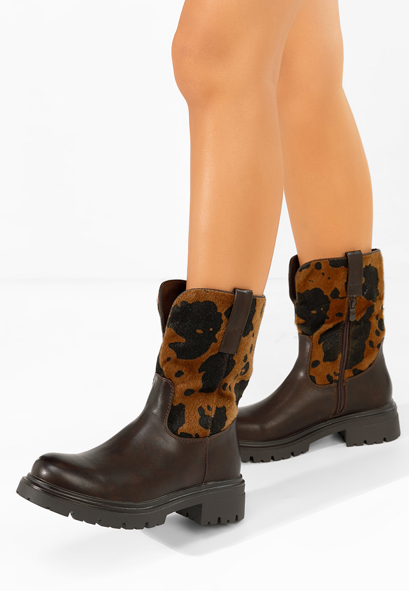 Bottes brunes Scurte Ediana