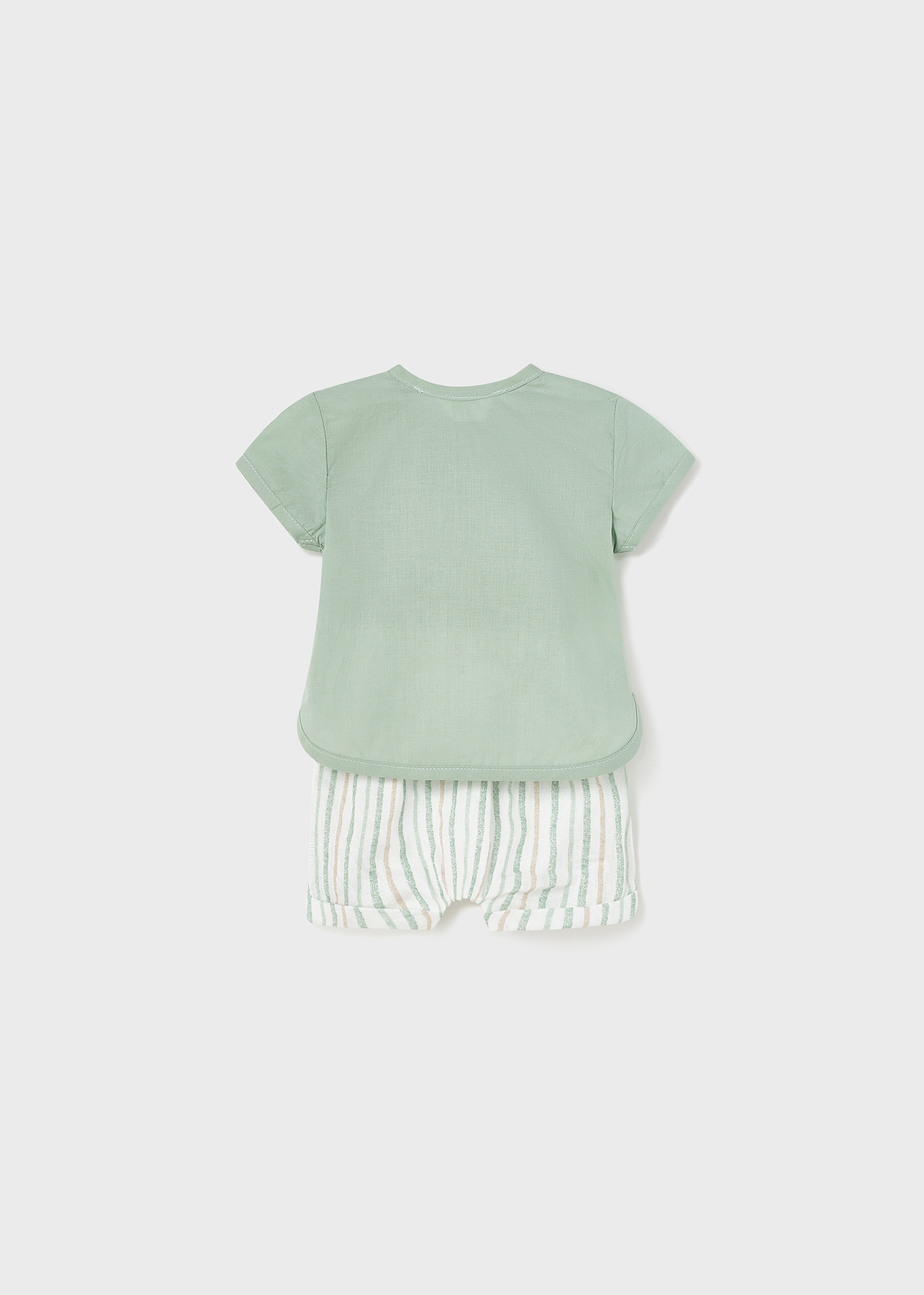 Conjunto de 2 peças em algodão sustentável para recém-nascidos.