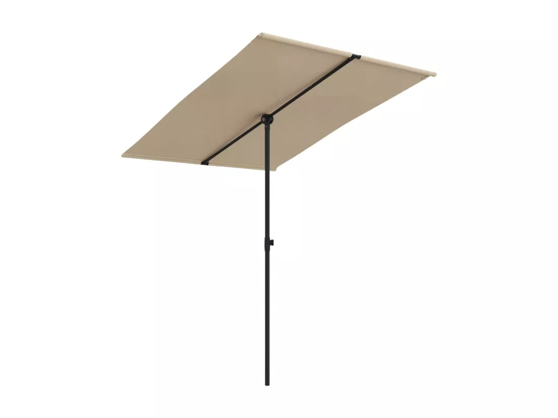 Parasol d'extérieur avec mât en aluminium 2x1,5 m Taupe