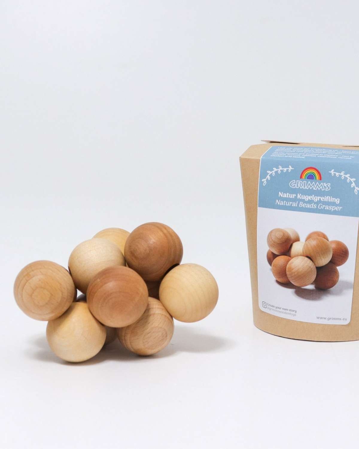 Babyleke Gripekuler – Fidget leke baby 0+| Natural Beads Grasper