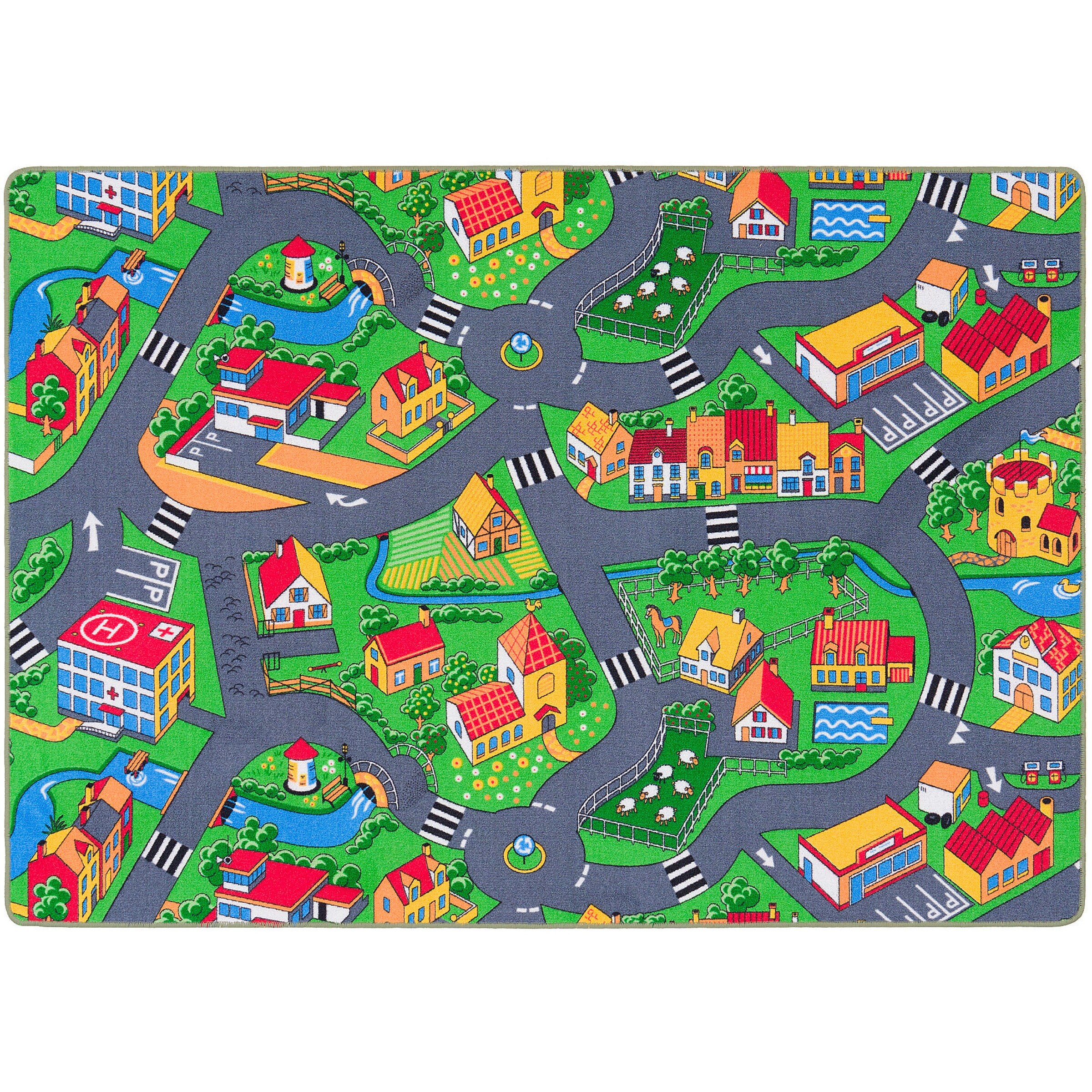 Pergamon Straßenteppich Beidseitig Straßenlandschaften Beige - 100x200 cm