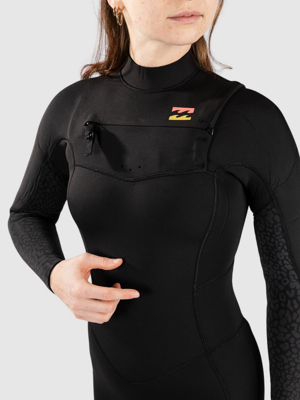 Billabong Synergy 4/3 Chest Zip Full Wetsuit wild black