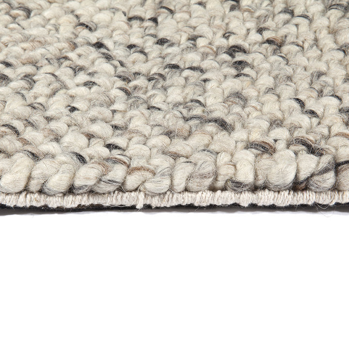 Wollen vloerkleed - Lorraine Grijs/Creme | Warm