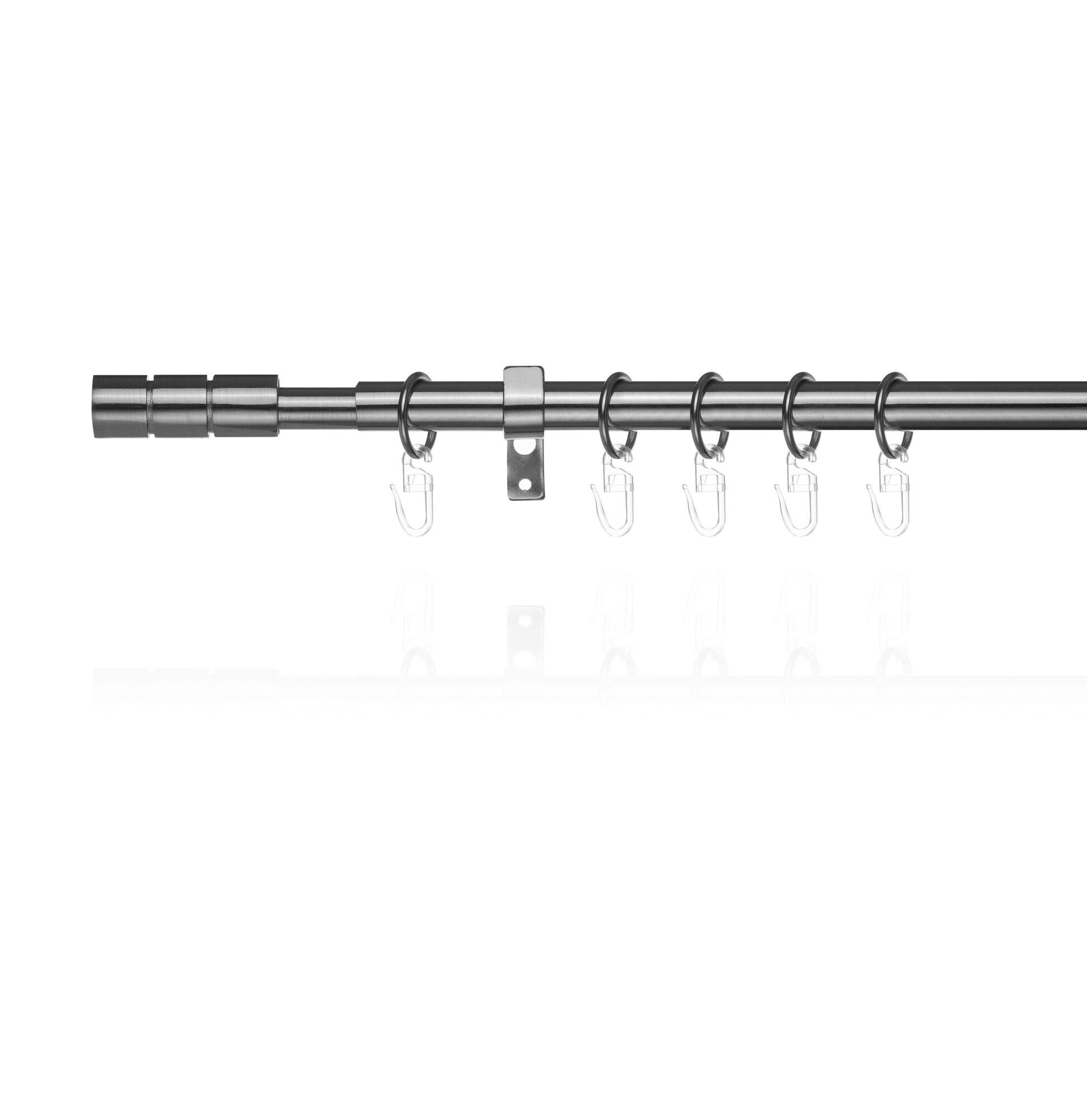 Lichtblick Gardinenstange Zylinder, 20 mm, ausziehbar, 1 läufig 130 - 240 cm