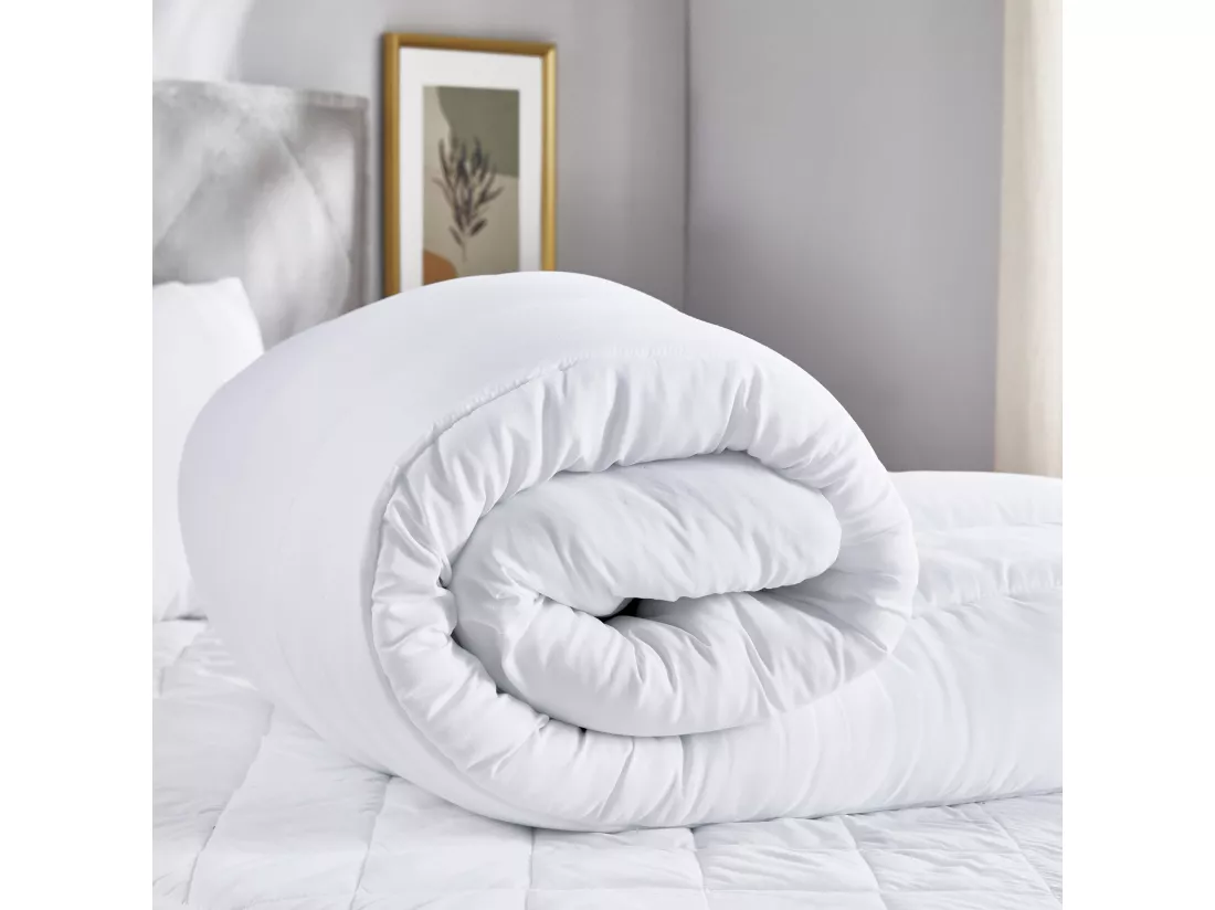 Couette double microfibre, 4 Saisons antiallergique 300gr + 150gr
