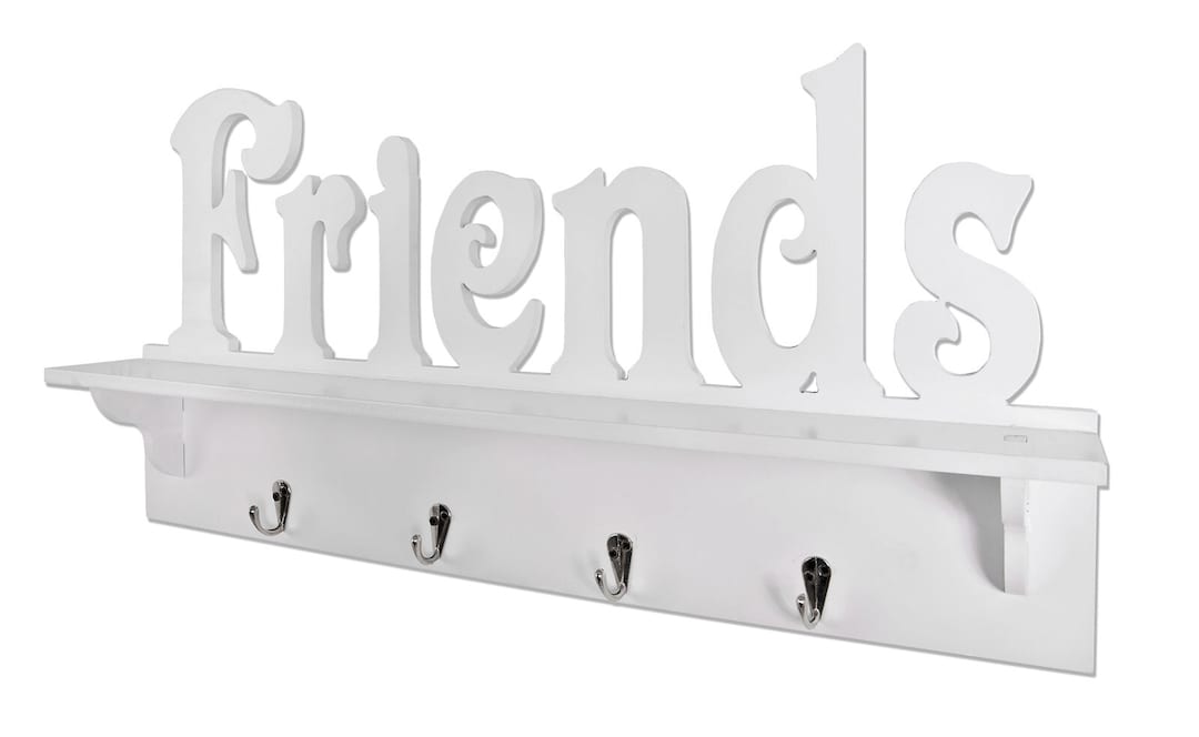 Garderobe Friends Weiß lackiert 60 x 30 x 9 cm