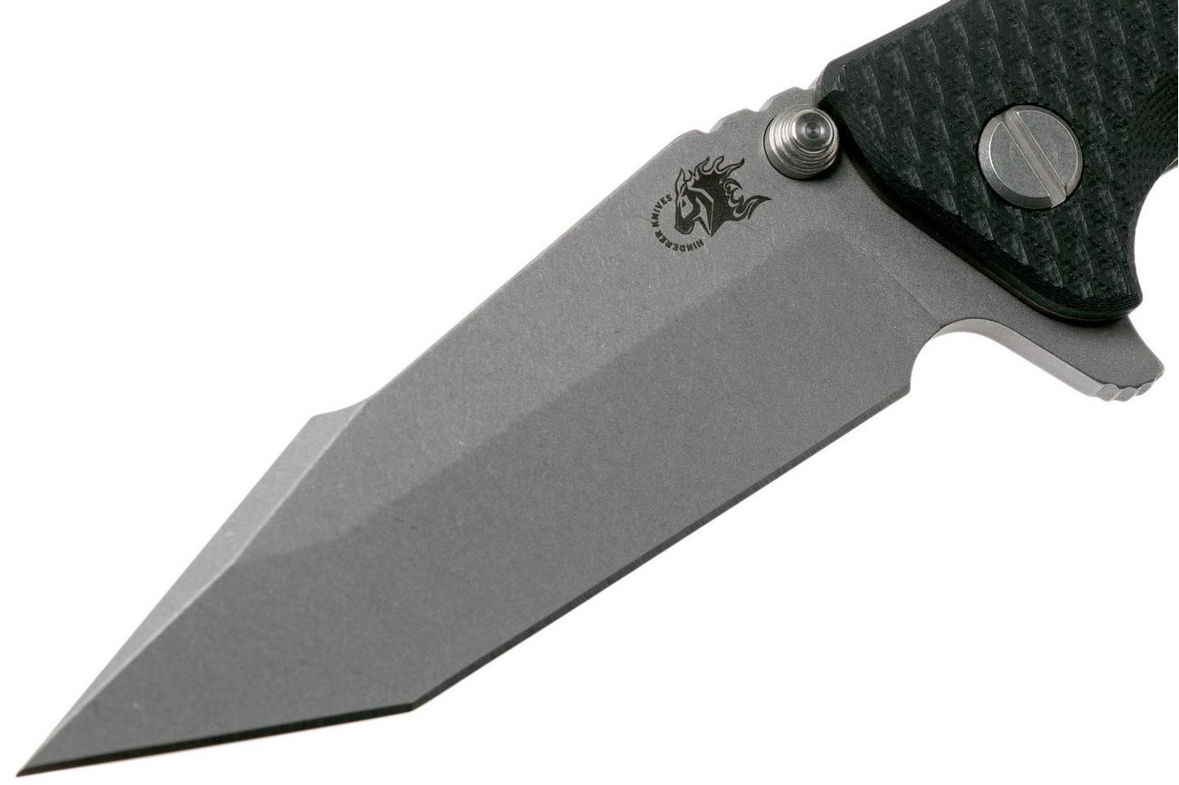 Rick Hinderer Eklipse 3.5” Harpoon Tanto, CPM 20CV, Battle Bronze, Black G10 zakmes