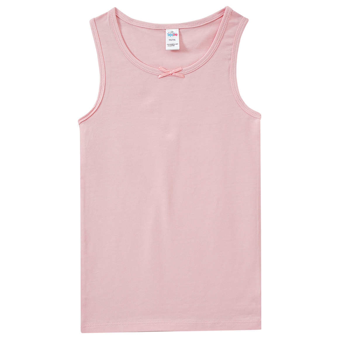 Yigga 3 Mädchen Unterhemden im Set beige / rosa / weiss