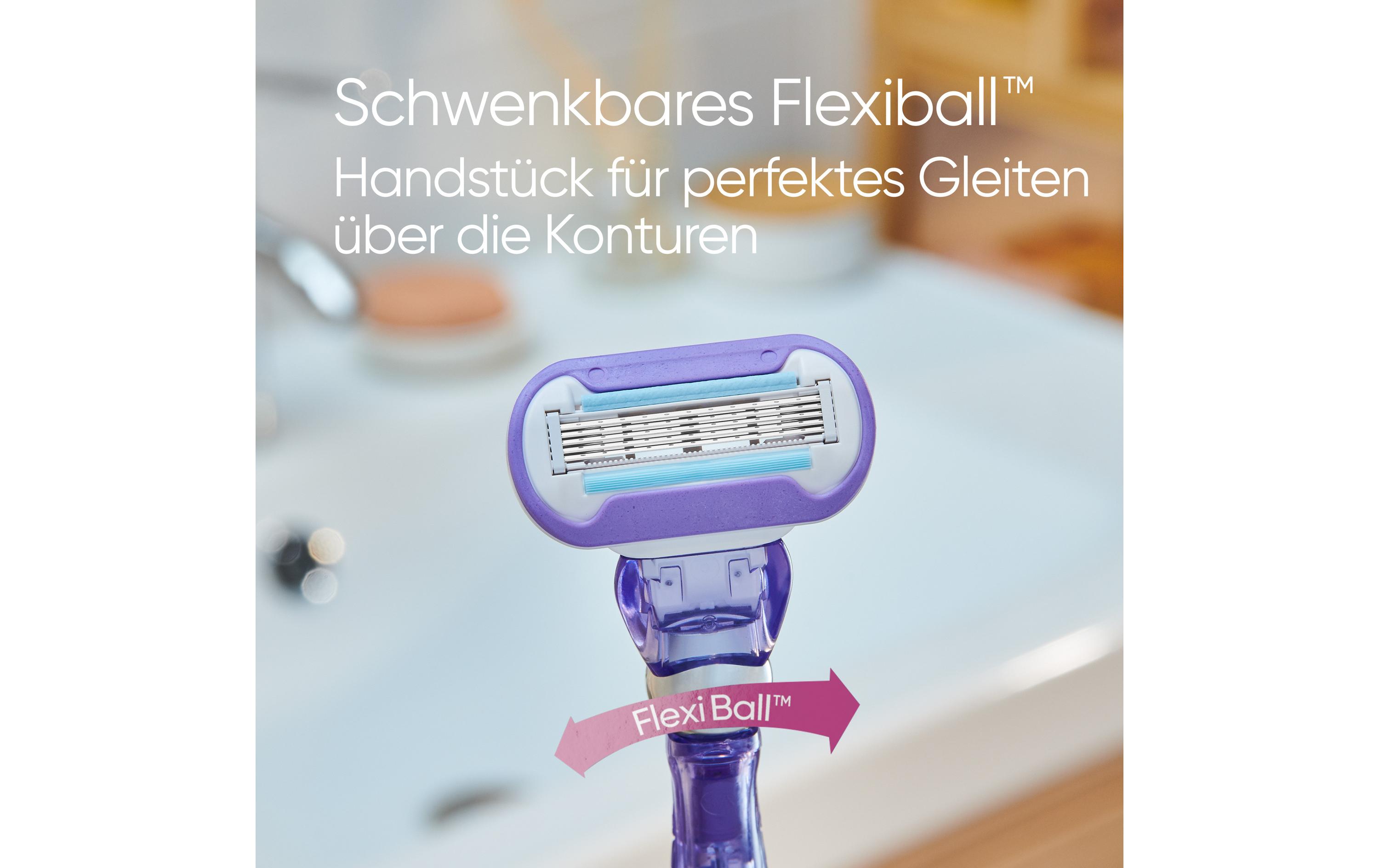 Rasierer Deluxe Smooth Swirl 3 StückDamenrasierer mit integriertem Flexiball
