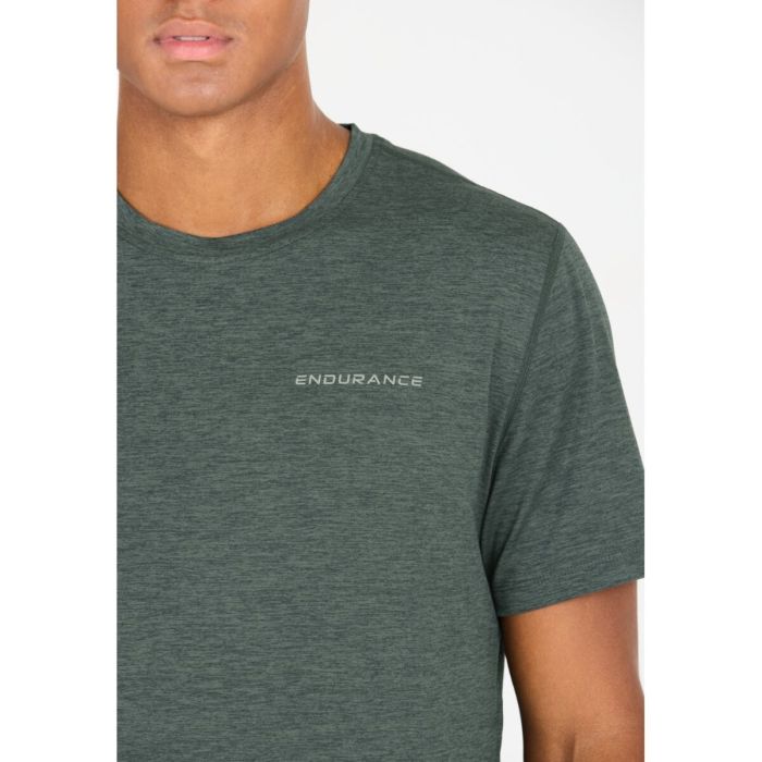 Endurance Herre T-shirts Abdon Melange Short Sleeve Tee Grøn