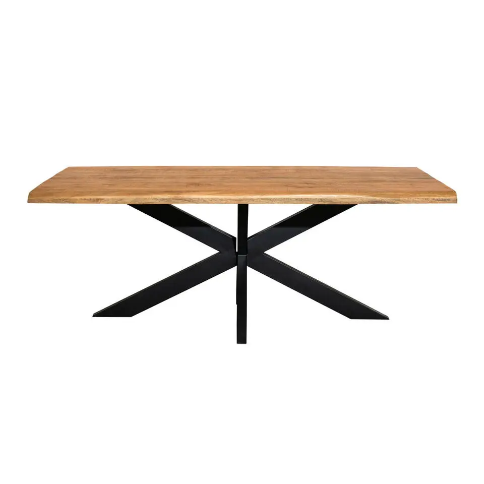 Eettafel Rechthoek Naturel Hout - 300x100x76cm - Denver
