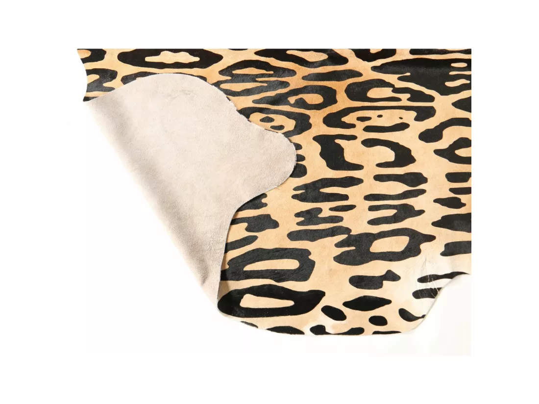 Peau de vache amazon jaguar 3-4m2 jaune noir