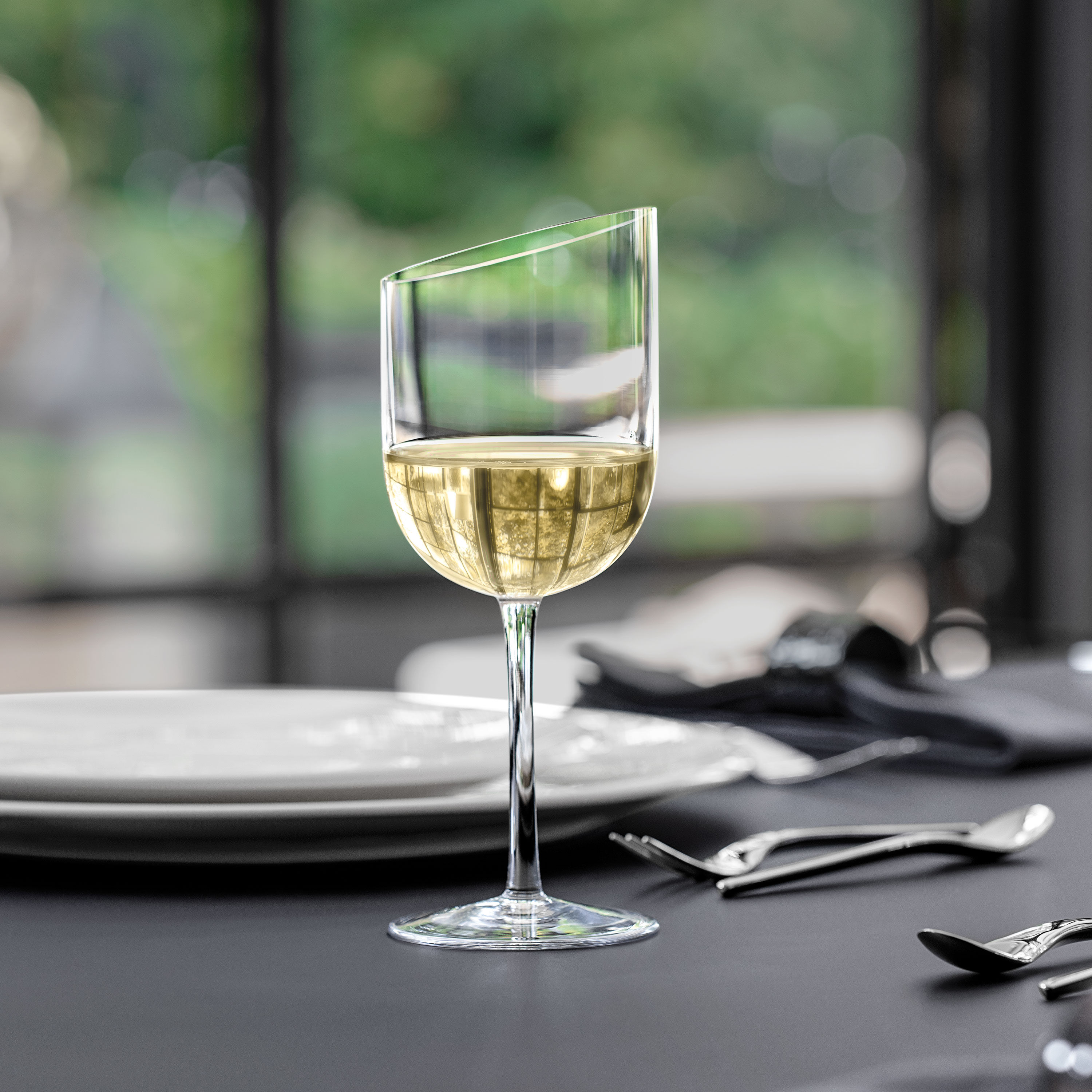 NewMoon White wine glass Clear, 4.1 oz, crystal glass