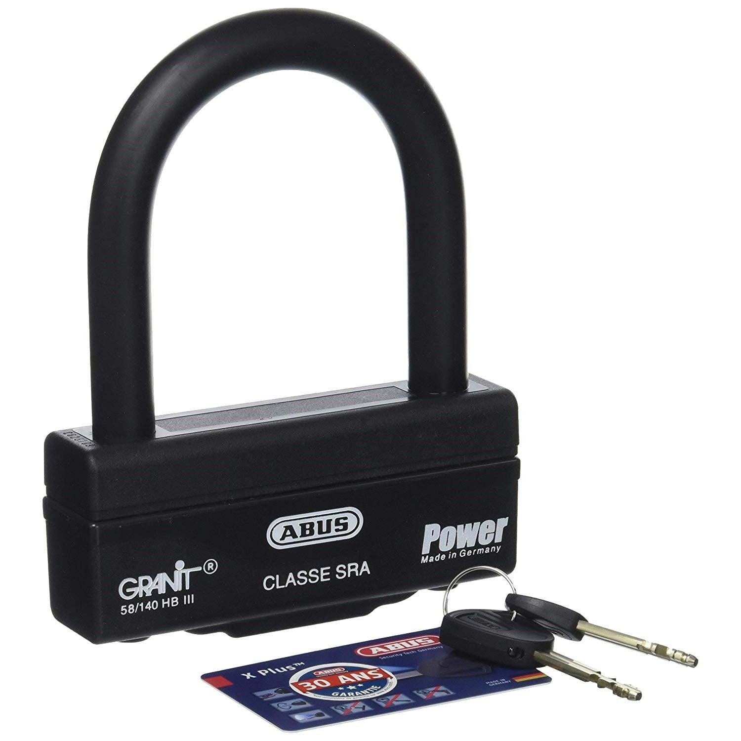 Anti Vol en U avec clé ABUS Mini Granit 58\/140 HB III SRA - Pour Scooter et Moto