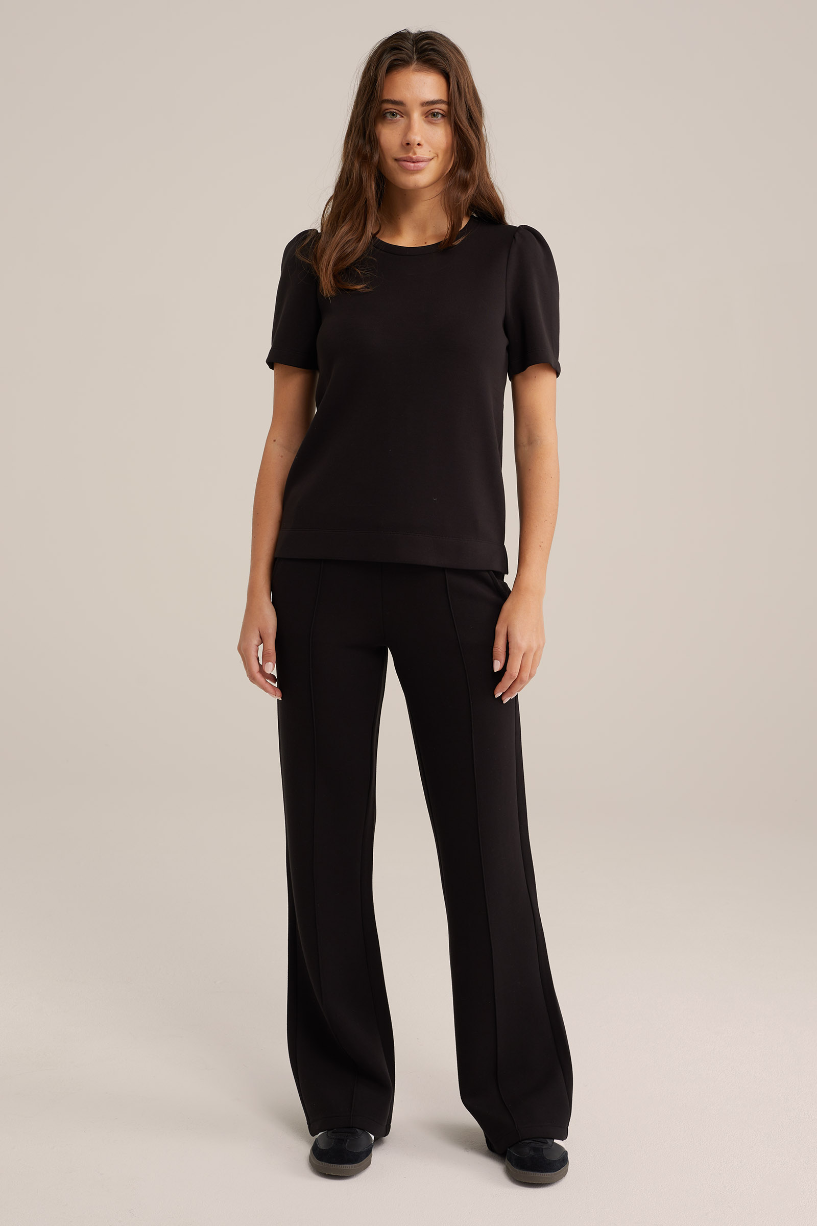 wide leg broek WE Fashion Zwart