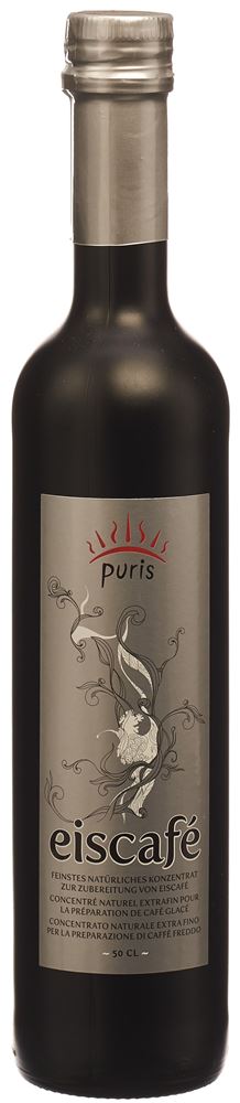 PURIS Sirup Eiscafé Noir<br>6 × 50 cl, Glasflasche
