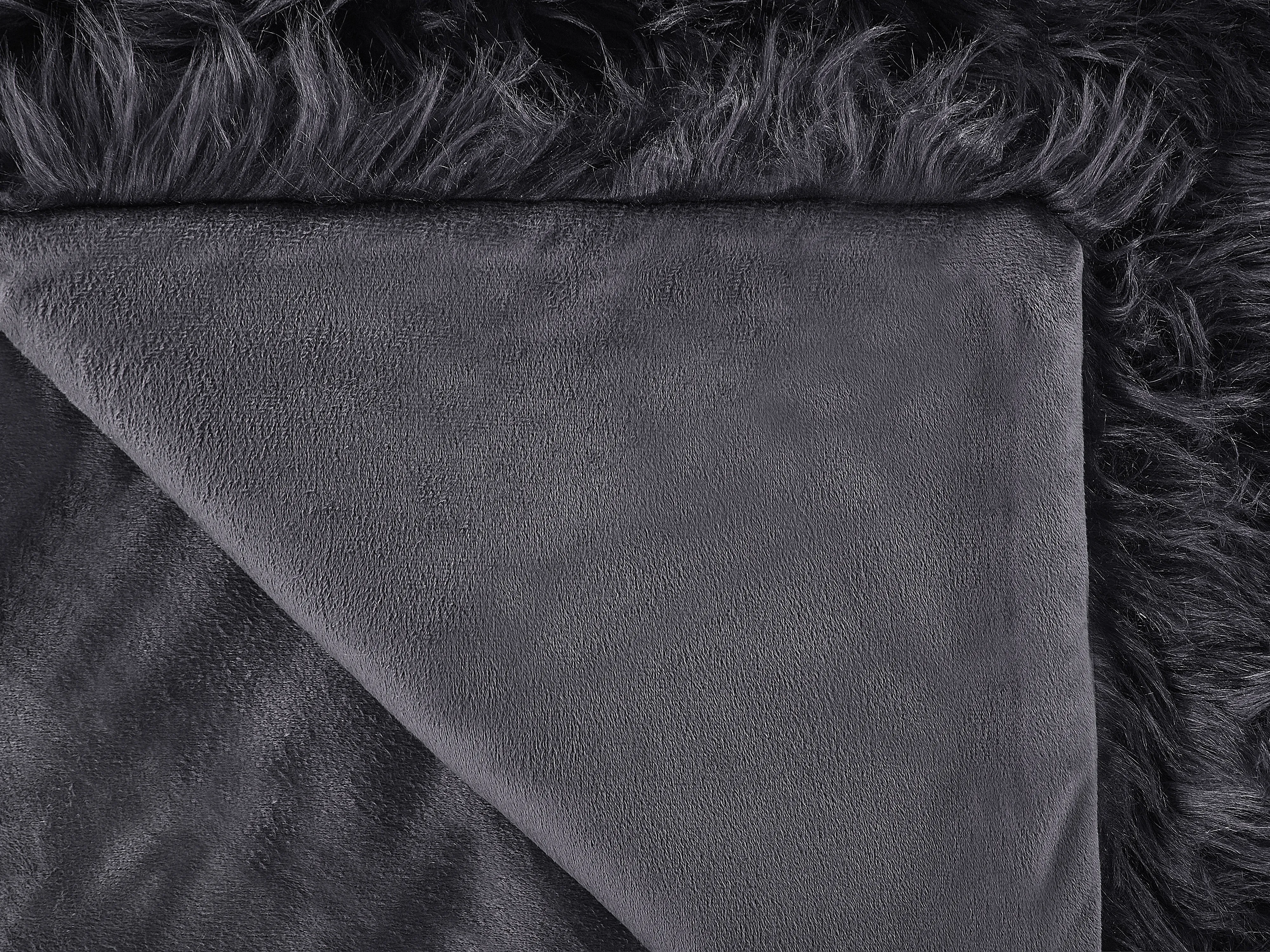 Sprei DELICE Stof 200 x 220 cm Zwart