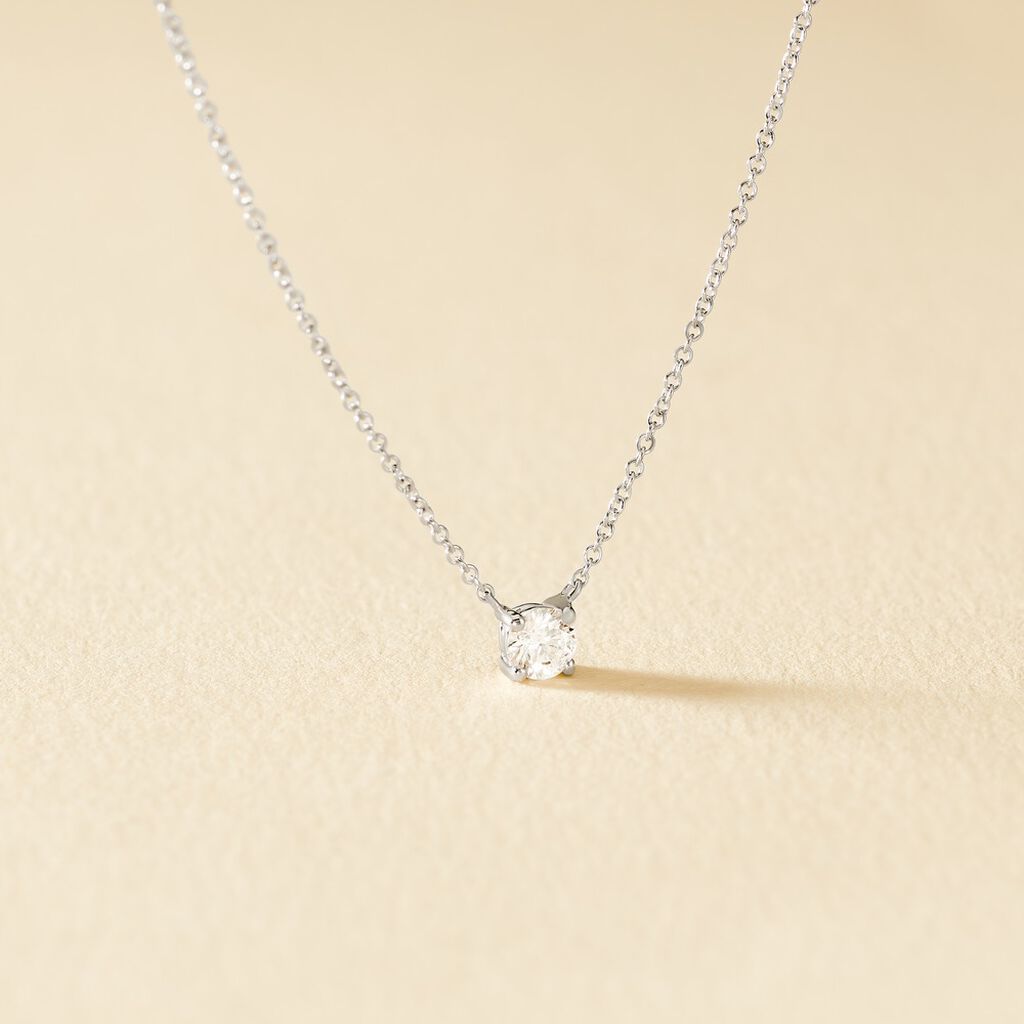 Collier Aphrodite Or Blanc Diamant