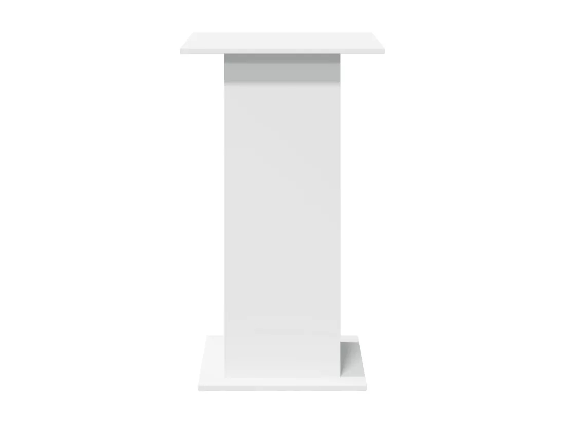 Table de bar avec rangement blanc 60x60x102cm bois d’ingénierie