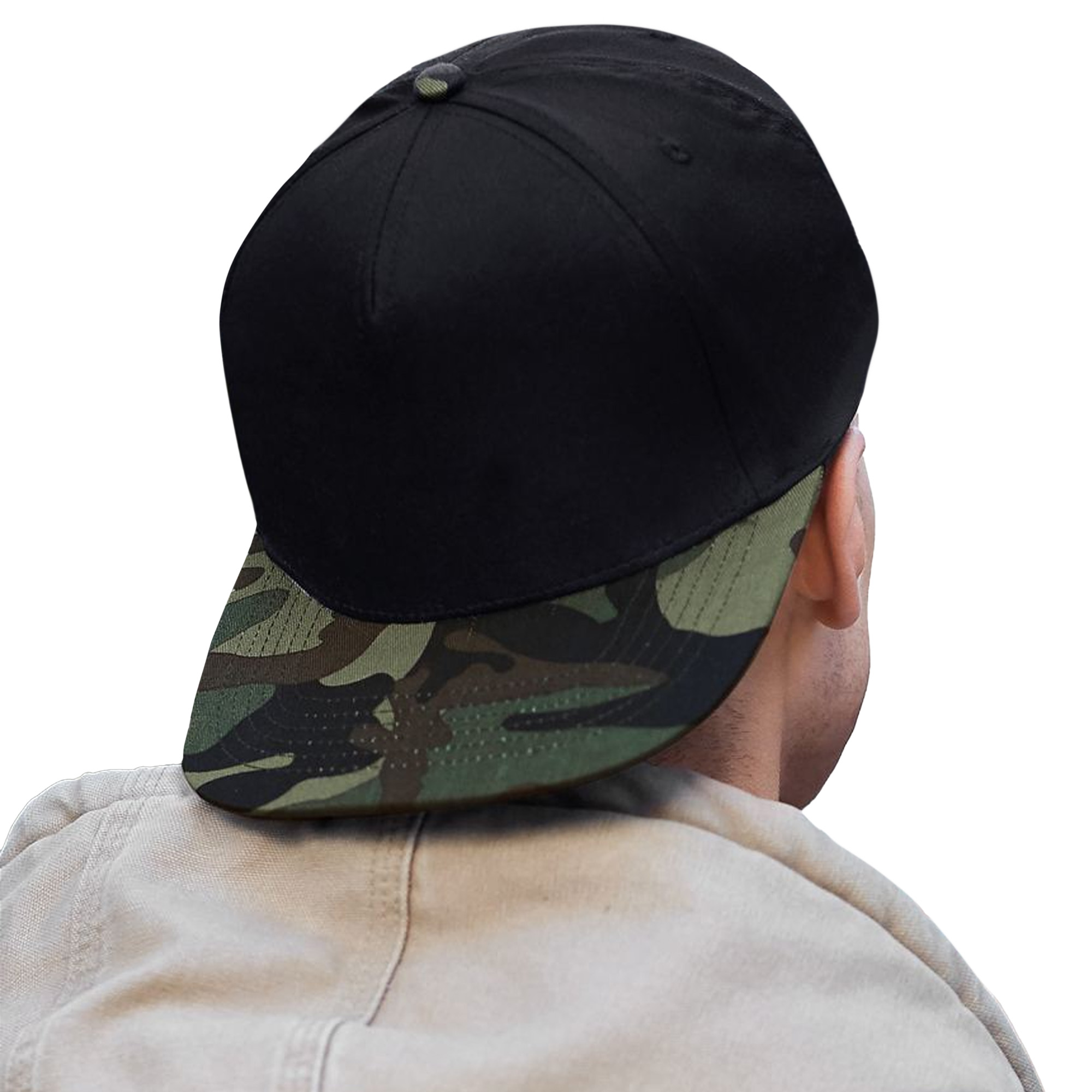 Gorra Plana Con Visera Plana Beechfield Camuflaje Retro