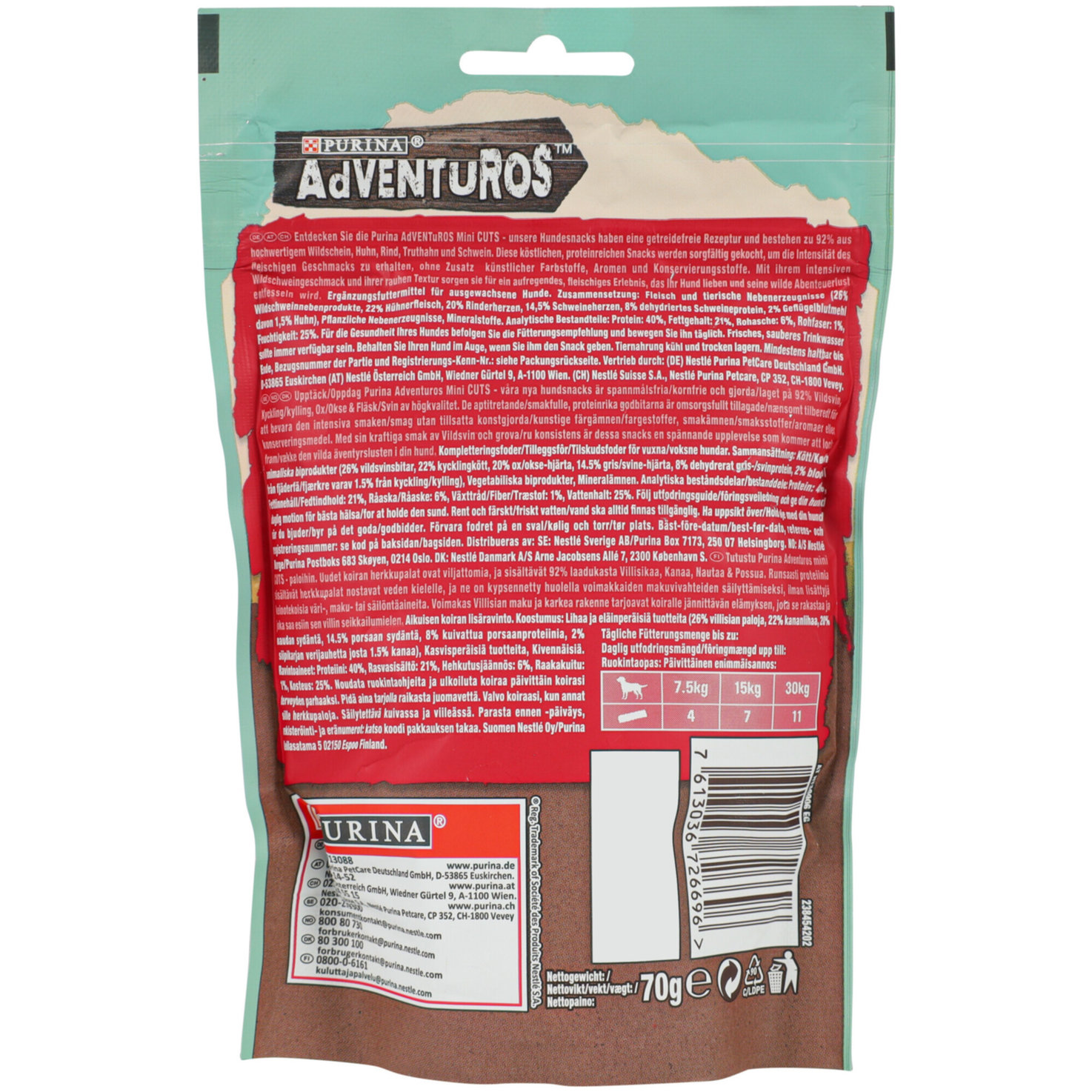 Adventuros Hundesnack Mini Cuts Wildschwein