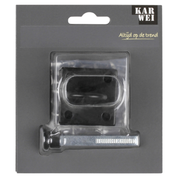 KARWEI vrij-bezet rozet vierkant zwart (messing)