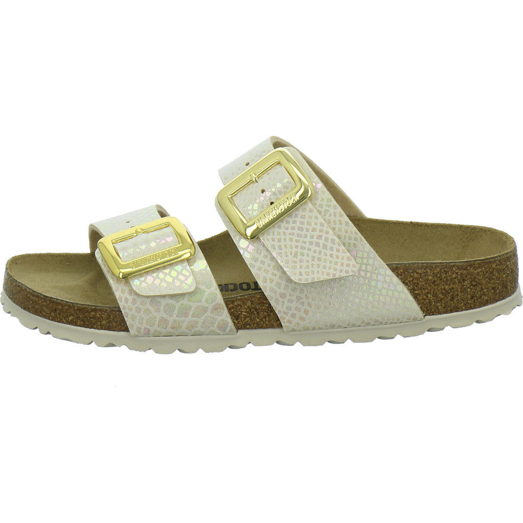 Birkenstock Pantoletten Damen Sydney Cushion Buckle Beige