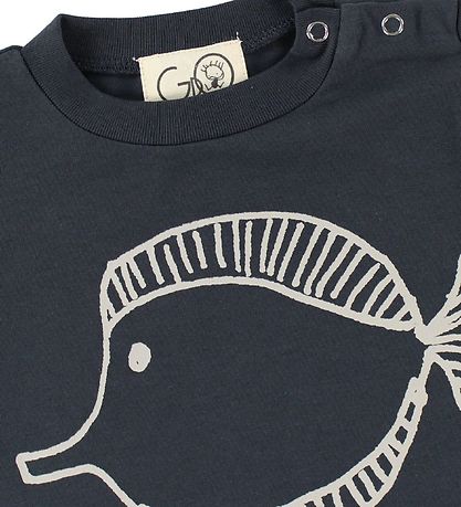 Gro T-shirt - Norr - St?lGrå m. Fisk