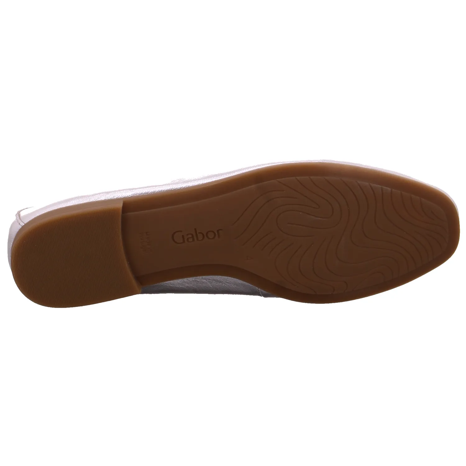 GABOR Slipper Silber Leder  