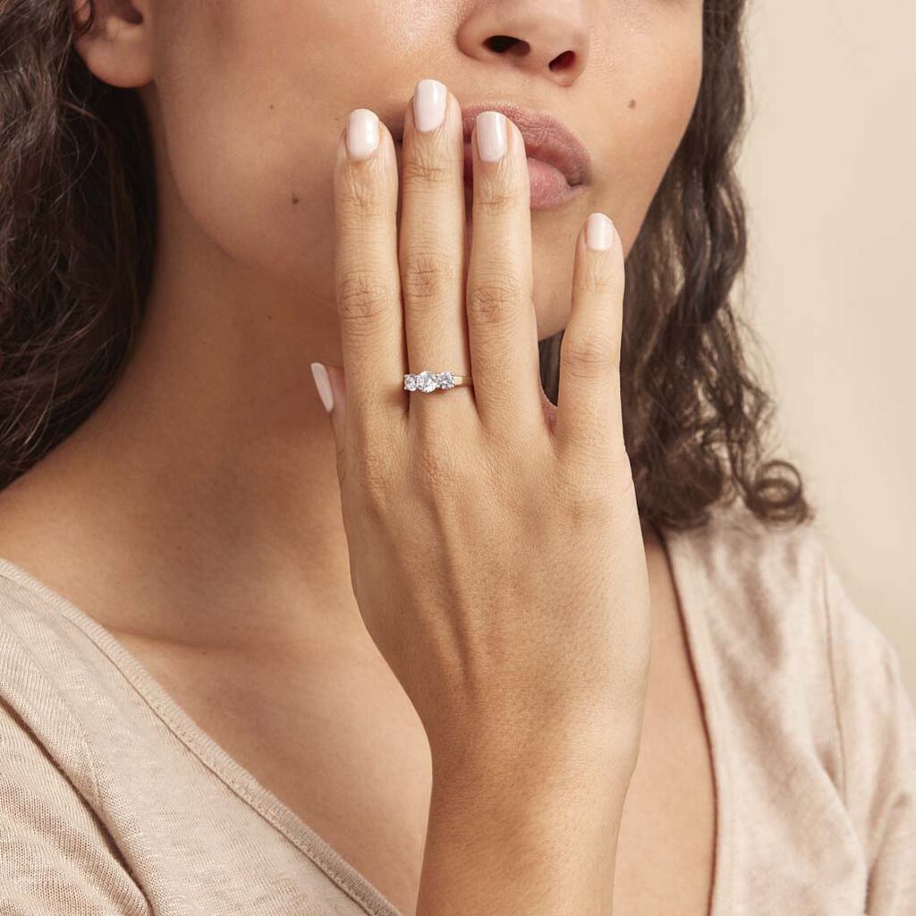 Bague Caitlin Or Jaune Oxyde De Zirconium