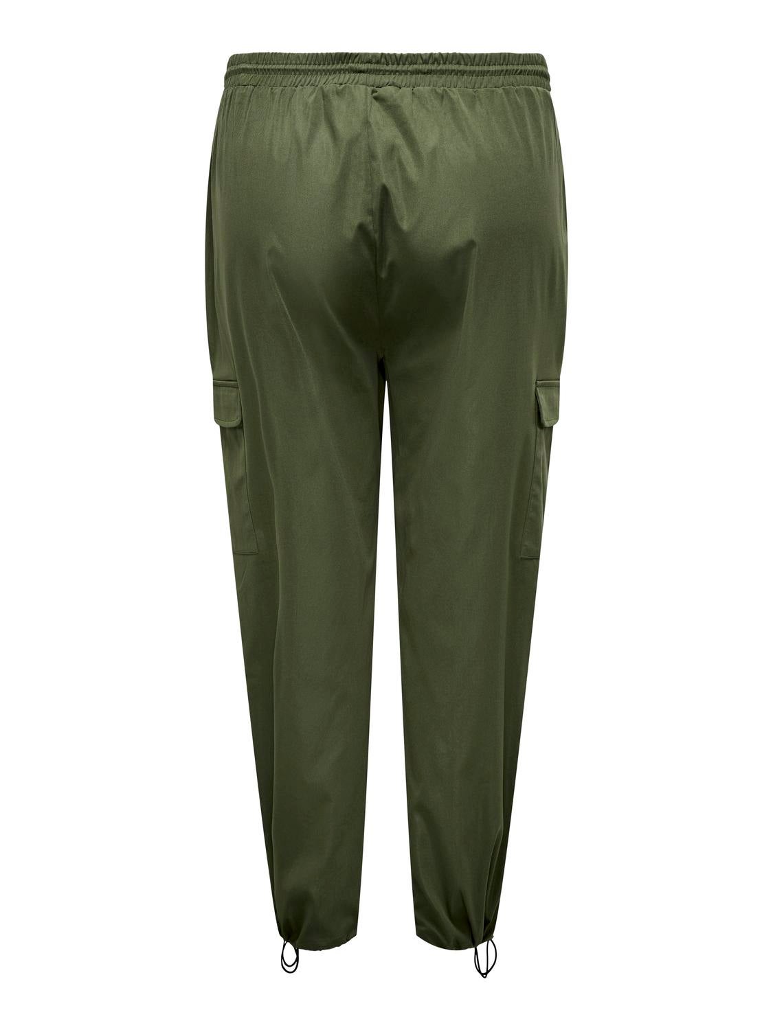 CARCASHI Mittlere Taille Normal geschnitten Cargo-Hose Rifle Green