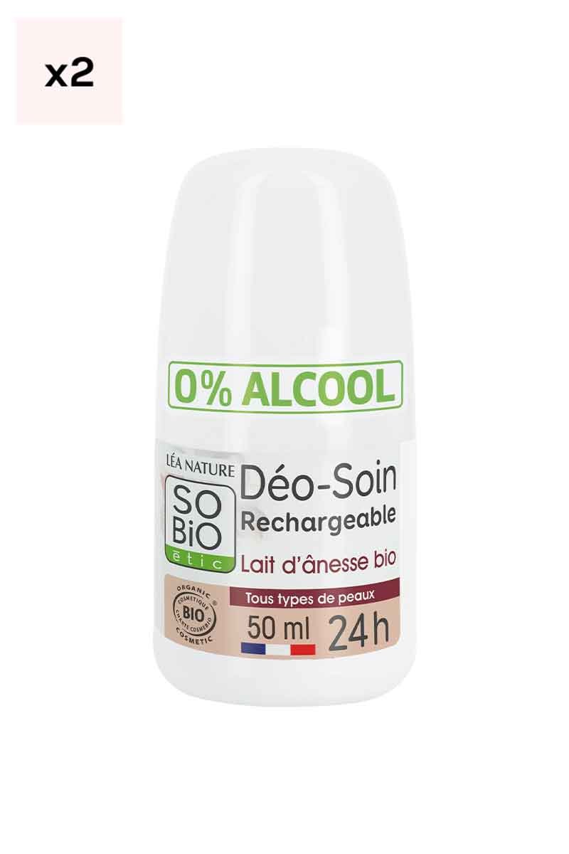 Déodorants roll-on hydratants bio - Lait d'ânesse - 2 x 50 ml