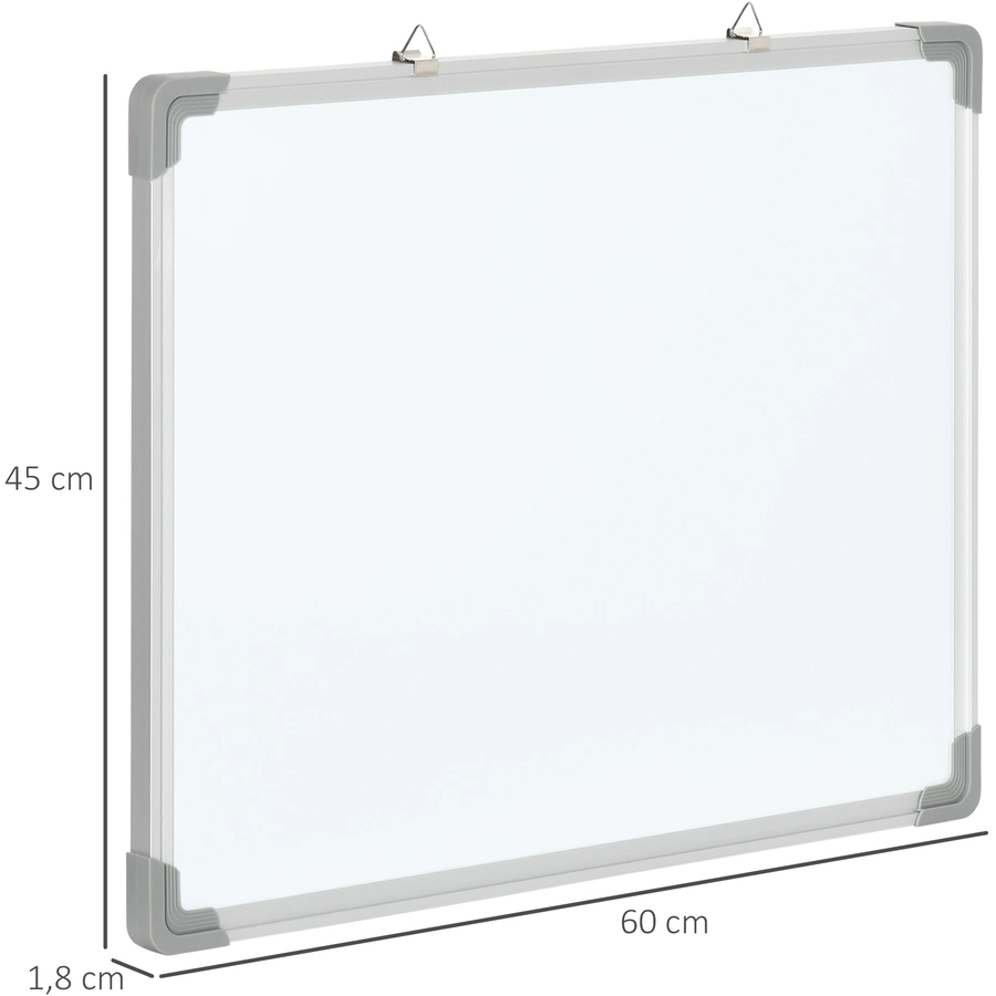 HOMCOM Whiteboard mit Magneten, Stiften und Wischtuch weiß