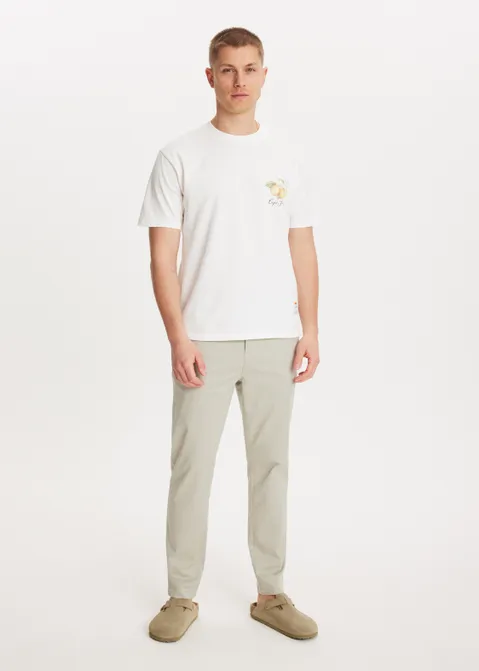 T-shirt met print lemon off-white (WIT.O)