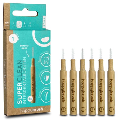 happybrush SuperClean Interdentalbürsten ISO 1