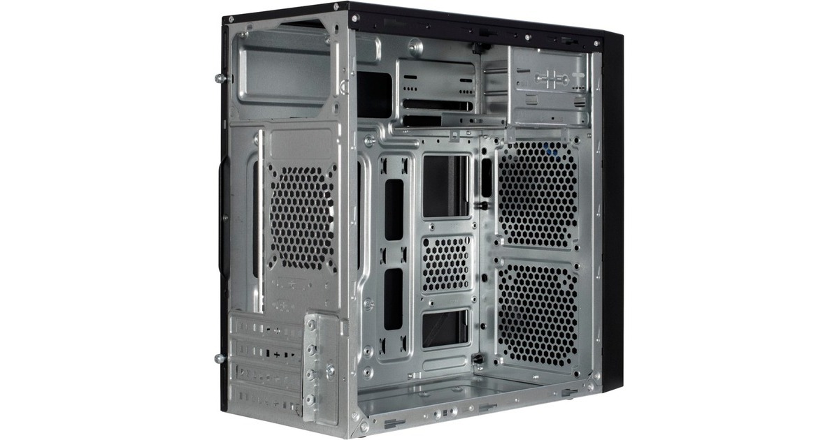 Inter-TechIT-6505 Reto mini tower behuizing  (Zwart | 2x USB-A)