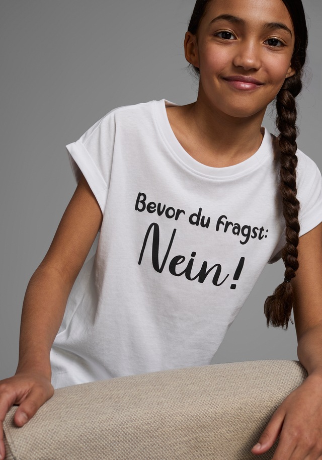 KIDSWORLD T-Shirt »Bevor Du fragst:   NEIN!«, Kurzarm,  mit Print,  Rundhalsausschnitt